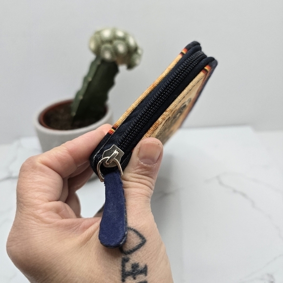 Bohemian | colorfull purple elephant print large zip-up wallet - Picture 3 of 8